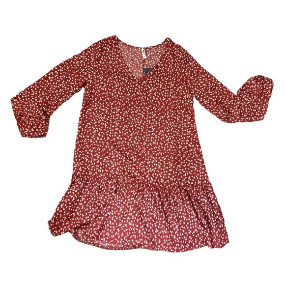 (5 for $25) ePretty Lantern Sleeve Ruffle‎ Tunic Dress size small NWT - Picture 5 of 6